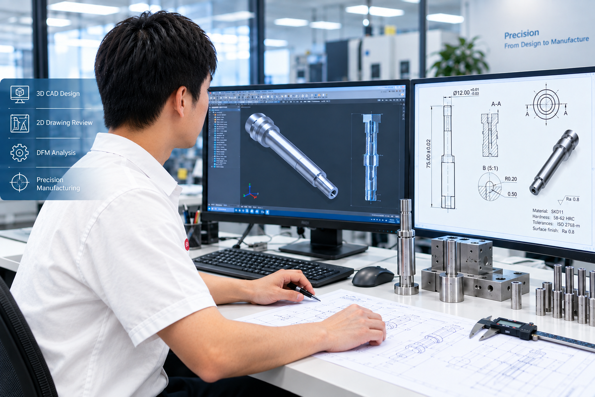 Engineering and tooling design with CAD and 3D modeling