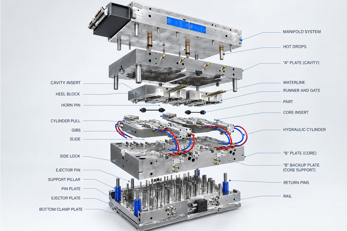 Precision molds, dies and tooling components